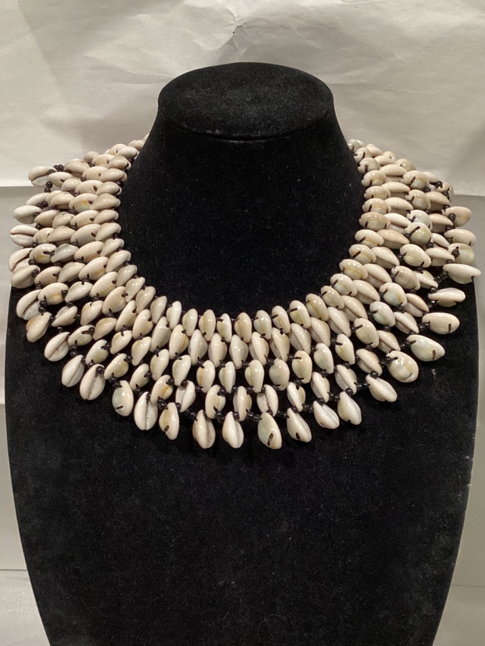 Handmade White Cowrie Shell Statement Necklace